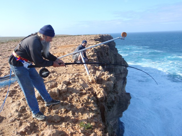 Hooked up on the cliffs